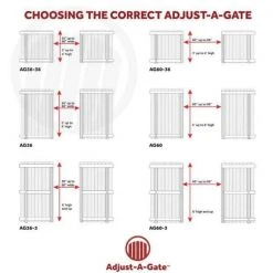 Adjust-A-Gate Original Series 60 in. - 96 in. wide gate opening, Steel Gate Frame Kit -Biggie Sales adjust a gate fence hardware ag60 36 40 1000