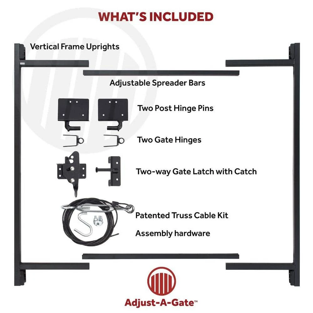 Adjust-A-Gate Original Series 60 in. - 96 in. wide gate opening, Steel Gate Frame Kit 8 Adjust-A-Gate Original Series 60 in. - 96 in. wide gate opening, Steel Gate Frame Kit - Image 6