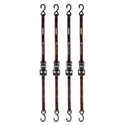 Husky 12 ft. x 1 in. Ratchet Tie Down with S Hook (4-Pack)