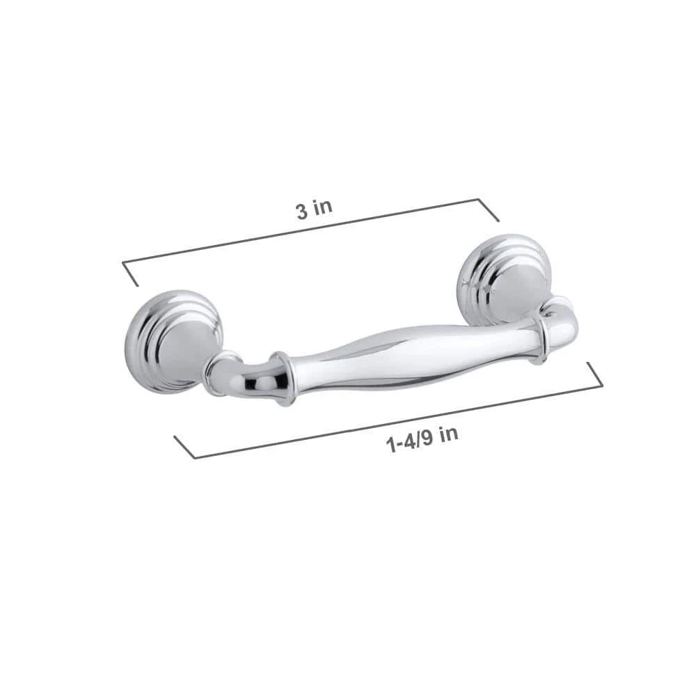 KOHLER Devonshire 3 in. Polished Chrome Drawer Pull 4 KOHLER Devonshire 3 in. Polished Chrome Drawer Pull - Image 3