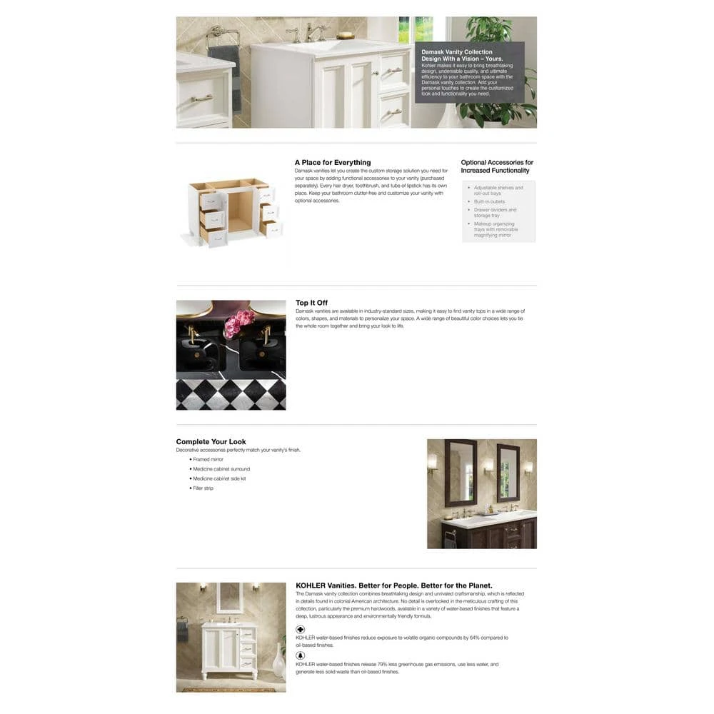 KOHLER Damask 3-3/4 in. Chrome Vanity Bar Cabinet Center-to-Center Pull 5 KOHLER Damask 3-3/4 in. Chrome Vanity Bar Cabinet Center-to-Center Pull - Image 3