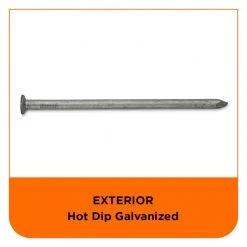 PRO-FIT 8 in. 50 lbs. Hot Dipped Galvanized Common Spike Nail (200-Count) -Biggie Sales metallics pro fit composite fasteners 54262 44 1000