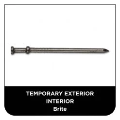 PRO-FIT 2-1/4 in. (8D) Brite Duplex Nails 5 lbs. (425-Count) -Biggie Sales metallics pro fit composite fasteners 77155 44 1000