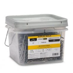 PRO-FIT 3 in. (16D) Brite Duplex Nails 25 lbs. (1150-Count) 11 PRO-FIT 3 in. (16D) Brite Duplex Nails 25 lbs. (1150-Count) -Biggie Sales metallics pro fit composite fasteners 77199 1f 1000