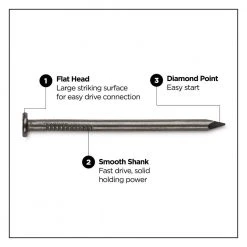 PRO-FIT 1-1/2 in. (4D) Brite Smooth Common Nail 1 lb. (268 ct) 10 PRO-FIT 1-1/2 in. (4D) Brite Smooth Common Nail 1 lb. (268 ct) -Biggie Sales pro fit common nails 53098 4f 1000