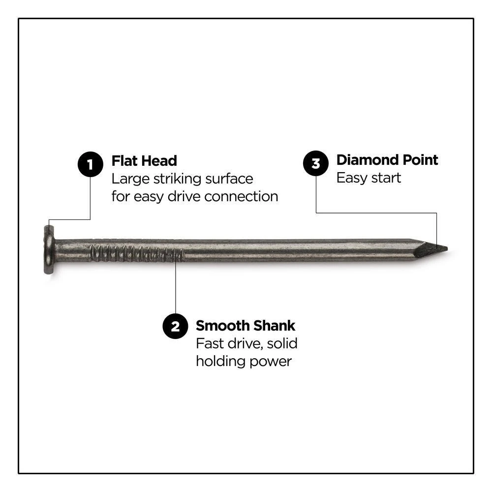 PRO-FIT 2 in. (6D) Brite Smooth Common Nail 5 lbs. (805 ct) 5 PRO-FIT 2 in. (6D) Brite Smooth Common Nail 5 lbs. (805 ct) - Image 3