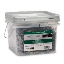 PRO-FIT 2-1/2 in. (8D) Brite Smooth Common Nail 25 lbs. (2500-Count) -Biggie Sales pro fit common nails 53159 1f 1000