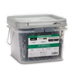 PRO-FIT 3-1/2 in. (16D) Brite Smooth Common Nail 25 lbs. (1150-Count) 11 PRO-FIT 3-1/2 in. (16D) Brite Smooth Common Nail 25 lbs. (1150-Count) -Biggie Sales pro fit common nails 53199 1f 1000