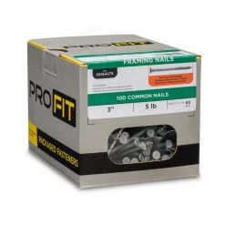 PRO-FIT 3 in. (10D) Hot Dipped Galvanized Smooth Common Nail 5 lbs. (315-Count) 11 PRO-FIT 3 in. (10D) Hot Dipped Galvanized Smooth Common Nail 5 lbs. (315-Count) -Biggie Sales pro fit common nails 54175 1f 1000
