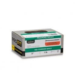 PRO-FIT 3 in. (10D) Hot Dipped Galvanized Smooth Common Nail 1 lb. (63-Count) 11 PRO-FIT 3 in. (10D) Hot Dipped Galvanized Smooth Common Nail 1 lb. (63-Count) -Biggie Sales pro fit common nails 54178 1f 1000