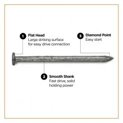 PRO-FIT 3 in. (10D) Hot Dipped Galvanized Smooth Common Nail 1 lb. (63-Count) 10 PRO-FIT 3 in. (10D) Hot Dipped Galvanized Smooth Common Nail 1 lb. (63-Count) -Biggie Sales pro fit common nails 54178 4f 1000