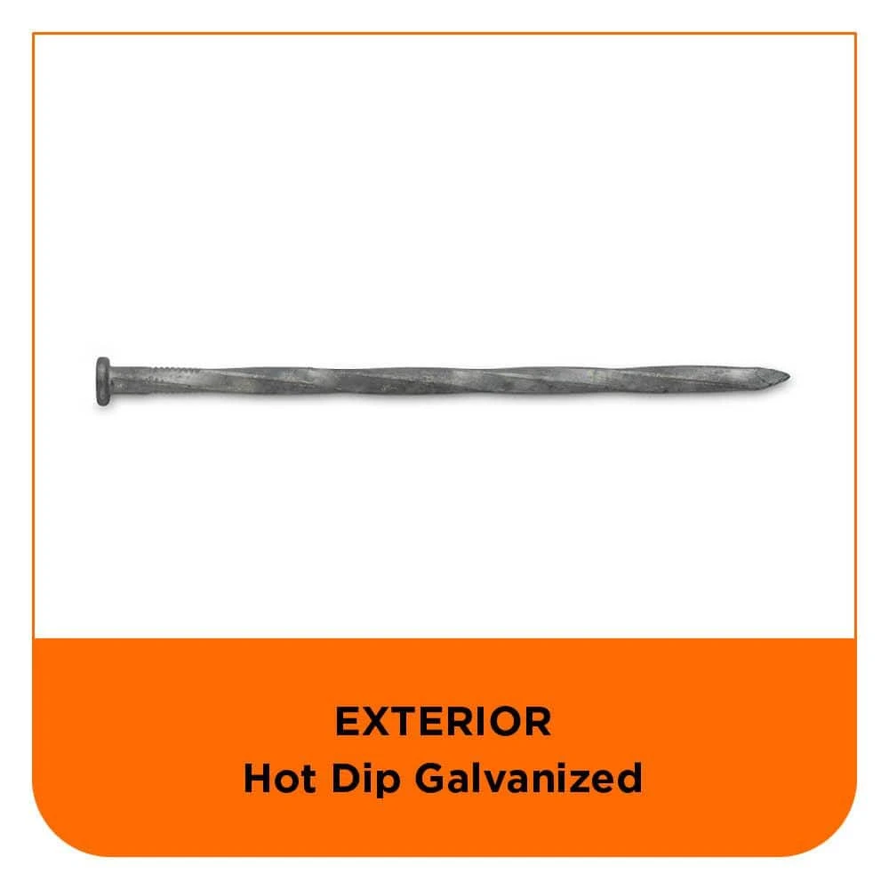 PRO-FIT 6 in. Hot Dipped Galvanized Spiral Landscape Spike 5 lbs. (65-Count) 7 PRO-FIT 6 in. Hot Dipped Galvanized Spiral Landscape Spike 5 lbs. (65-Count) - Image 5