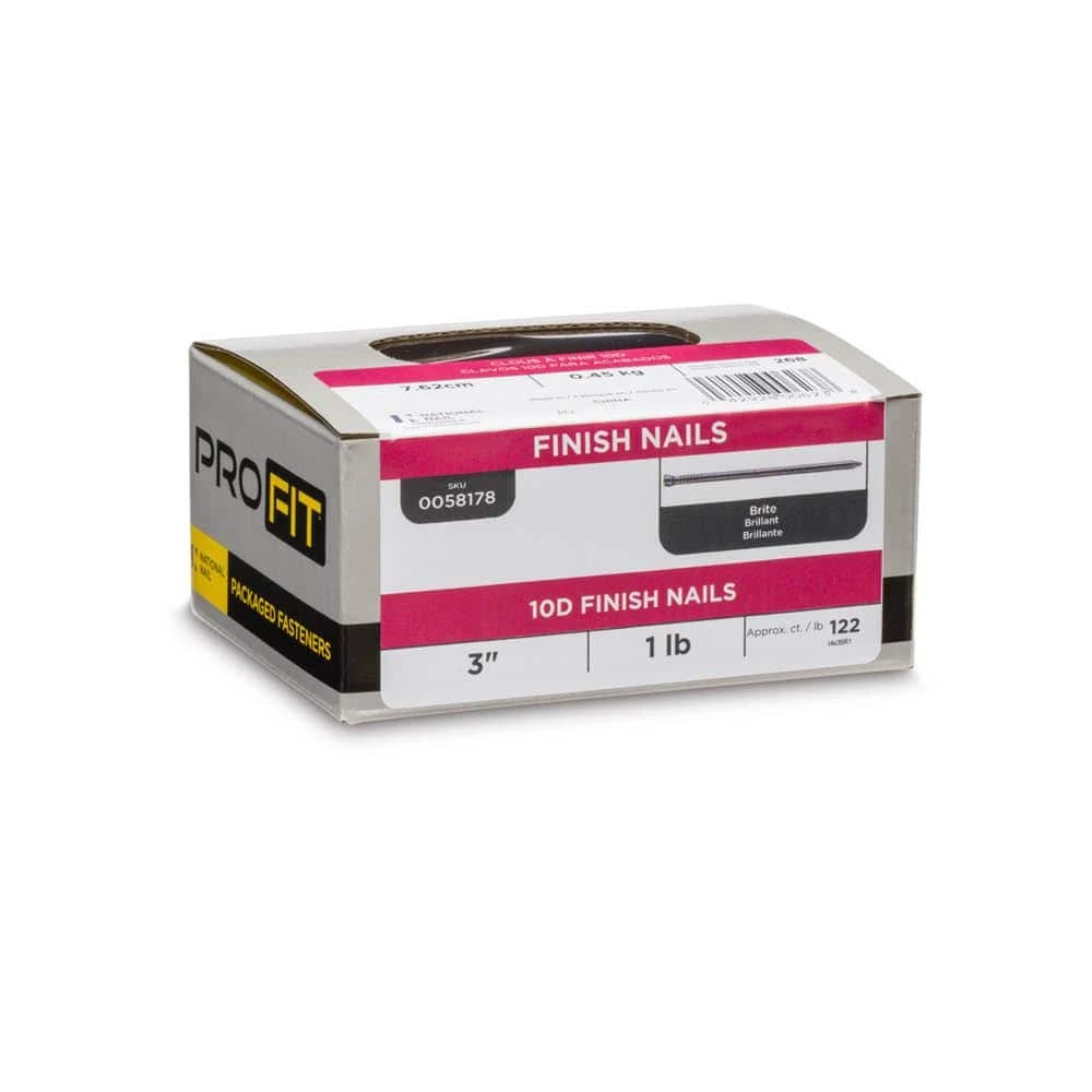 PRO-FIT 3 in. (10D) Brite Finish Nail 1 lb. (122-Count) 6 PRO-FIT 3 in. (10D) Brite Finish Nail 1 lb. (122-Count) - Image 4