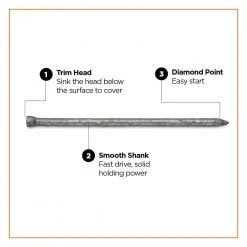 PRO-FIT 3 in. (10D) Hot Dipped Galvanized Finish Nail 1 lb. (104 -Count) -Biggie Sales pro fit finishing nails 59178 4f 1000