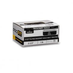 PRO-FIT 2-1/2 in. (8D) Brite Fluted Masonry Nail 1 lb. (73-Count) 11 PRO-FIT 2-1/2 in. (8D) Brite Fluted Masonry Nail 1 lb. (73-Count) -Biggie Sales pro fit framing nails 29158 1f 1000