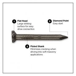 PRO-FIT 2-1/2 in. (8D) Brite Fluted Masonry Nail 1 lb. (73-Count) 10 PRO-FIT 2-1/2 in. (8D) Brite Fluted Masonry Nail 1 lb. (73-Count) -Biggie Sales pro fit framing nails 29158 4f 1000