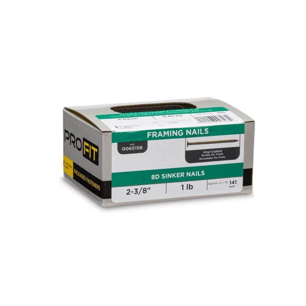 PRO-FIT 2-3/8 in. (8D) Vinyl Coated Sinker 1 lb. (141-Count) 6 PRO-FIT 2-3/8 in. (8D) Vinyl Coated Sinker 1 lb. (141-Count) - Image 4