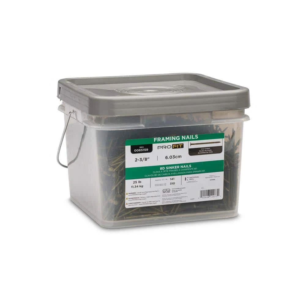 PRO-FIT 2-3/8 in. (8D) Vinyl Coated Sinker 25 lbs. (3525-Count) 6 PRO-FIT 2-3/8 in. (8D) Vinyl Coated Sinker 25 lbs. (3525-Count) - Image 4