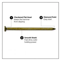 PRO-FIT 3-1/4 in. (16D) Vinyl Coated Sinker 5 lbs. (310-Count) -Biggie Sales pro fit framing nails 65195 4f 1000