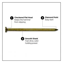 PRO-FIT 3-1/4 in. (16D) Vinyl Coated Sinker 1 lb. (62-Count) 10 PRO-FIT 3-1/4 in. (16D) Vinyl Coated Sinker 1 lb. (62-Count) -Biggie Sales pro fit framing nails 65198 4f 1000