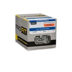 PRO-FIT 1-1/2 in. Electro-Galvanized Metal Roofing Nails (5 lbs./Box) 11 PRO-FIT 1-1/2 in. Electro-Galvanized Metal Roofing Nails (5 lbs./Box) -Biggie Sales pro fit roofing nails 132095 1f 1000