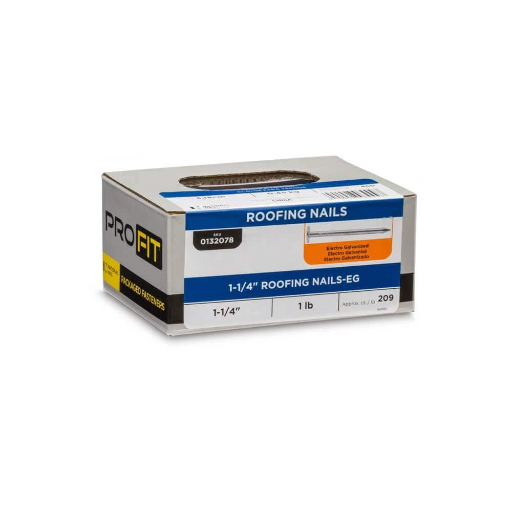 PRO-FIT 1-1/2 in. Electro Galvanized Roofing Nail 1 lb. (194-Count) 6 PRO-FIT 1-1/2 in. Electro Galvanized Roofing Nail 1 lb. (194-Count) - Image 4