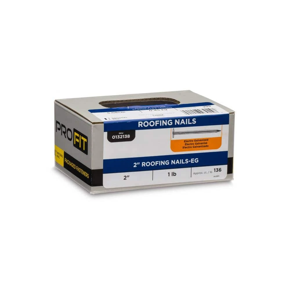 PRO-FIT 2 in. Electro Galvanized Roofing Nail 1 lb. (136-Count) 6 PRO-FIT 2 in. Electro Galvanized Roofing Nail 1 lb. (136-Count) - Image 4