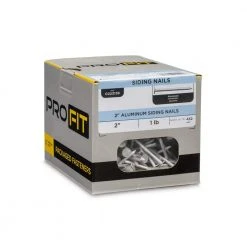 PRO-FIT 2 in. Aluminum Siding Nail 1 lb. (432-Count) 11 PRO-FIT 2 in. Aluminum Siding Nail 1 lb. (432-Count) -Biggie Sales pro fit siding nails 223138 1f 1000
