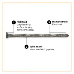 PRO-FIT 2 in. (6D) Hot Dipped Galvanized Spiral Siding Nail 1 lb. (186-Count) 10 PRO-FIT 2 in. (6D) Hot Dipped Galvanized Spiral Siding Nail 1 lb. (186-Count) -Biggie Sales pro fit siding nails 4138 4f 1000