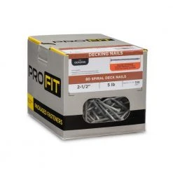 PRO-FIT 2-1/2 in. (8D) Hot Dipped Galvanized Spiral Deck Nail 5 lbs. (650-Count) -Biggie Sales pro fit specialty nails 10155 1f 1000