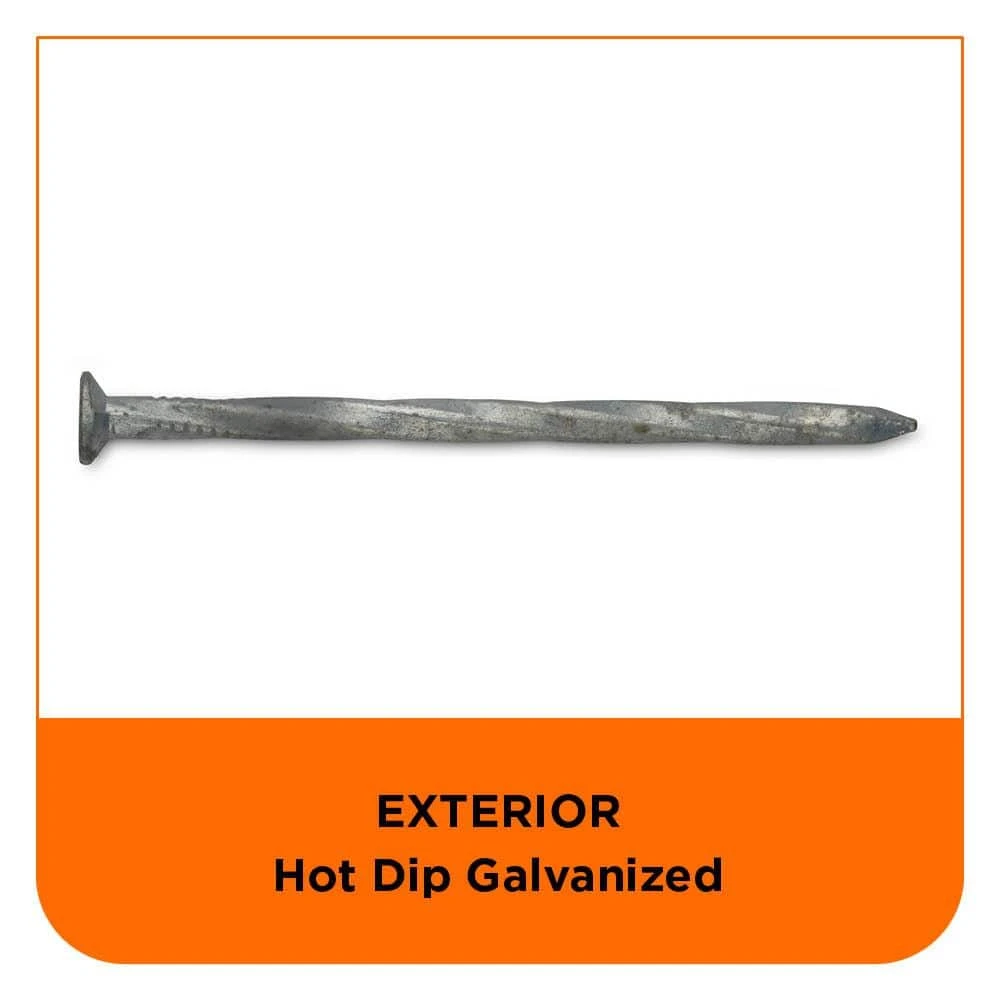 PRO-FIT 3-1/2 in. (16D) Hot Dipped Galvanized Spiral Deck Nail 5 lbs. (295-Count) 7 PRO-FIT 3-1/2 in. (16D) Hot Dipped Galvanized Spiral Deck Nail 5 lbs. (295-Count) - Image 5