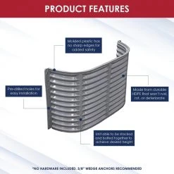 SHAPE PRODUCTS 37 in. W x 12 in. D x 24 in. H Straight Plastic Area Window Well -Biggie Sales shape products window wells accessories 3724awe 1f 1000