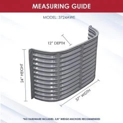SHAPE PRODUCTS 37 in. W x 12 in. D x 24 in. H Straight Plastic Area Window Well -Biggie Sales shape products window wells accessories 3724awe 4f 1000