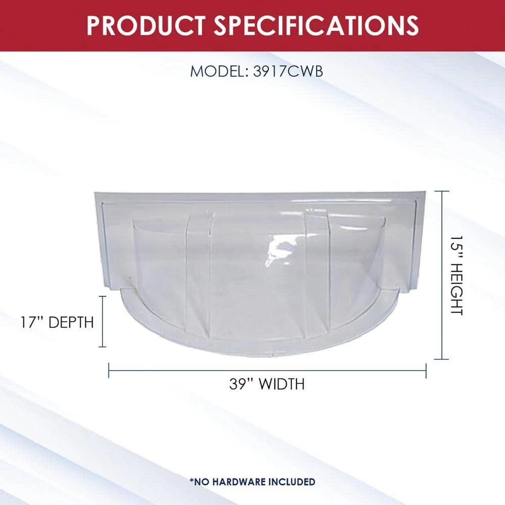 SHAPE PRODUCTS 39 in. W x 17 in. D x 15 in. H Premium Round Bubble Window Well Cover 5 SHAPE PRODUCTS 39 in. W x 17 in. D x 15 in. H Premium Round Bubble Window Well Cover - Image 3