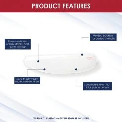 SHAPE PRODUCTS 40 in. W x 17 in. D x 2-1/2 in. H Premium Round Flat Window Well Cover -Biggie Sales shape products window wells accessories 4017cm 4f 1000