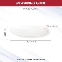 SHAPE PRODUCTS 40 in. W x 20 in. D x 2-1/2 in. H Premium Round Flat Window Well Cover -Biggie Sales shape products window wells accessories 4020cm c3 1000