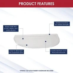 SHAPE PRODUCTS 40 in. W x 21 in. D x 2-1/2 in. H Premium Heavy-Arched Flat Window Well Cover -Biggie Sales shape products window wells accessories 4021umb 4f 1000