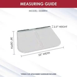 SHAPE PRODUCTS 53 in. W x 38 in. D x 2-1/2 in. H Premium Square Flat Window Well Cover -Biggie Sales shape products window wells accessories 5338rm 4f 1000