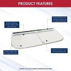 SHAPE PRODUCTS 57 in. W x 26 in. D x 2-1/2 in. H Premium Square Flat Window Well Cover 10 SHAPE PRODUCTS 57 in. W x 26 in. D x 2-1/2 in. H Premium Square Flat Window Well Cover -Biggie Sales shape products window wells accessories 5726rm 1f 1000