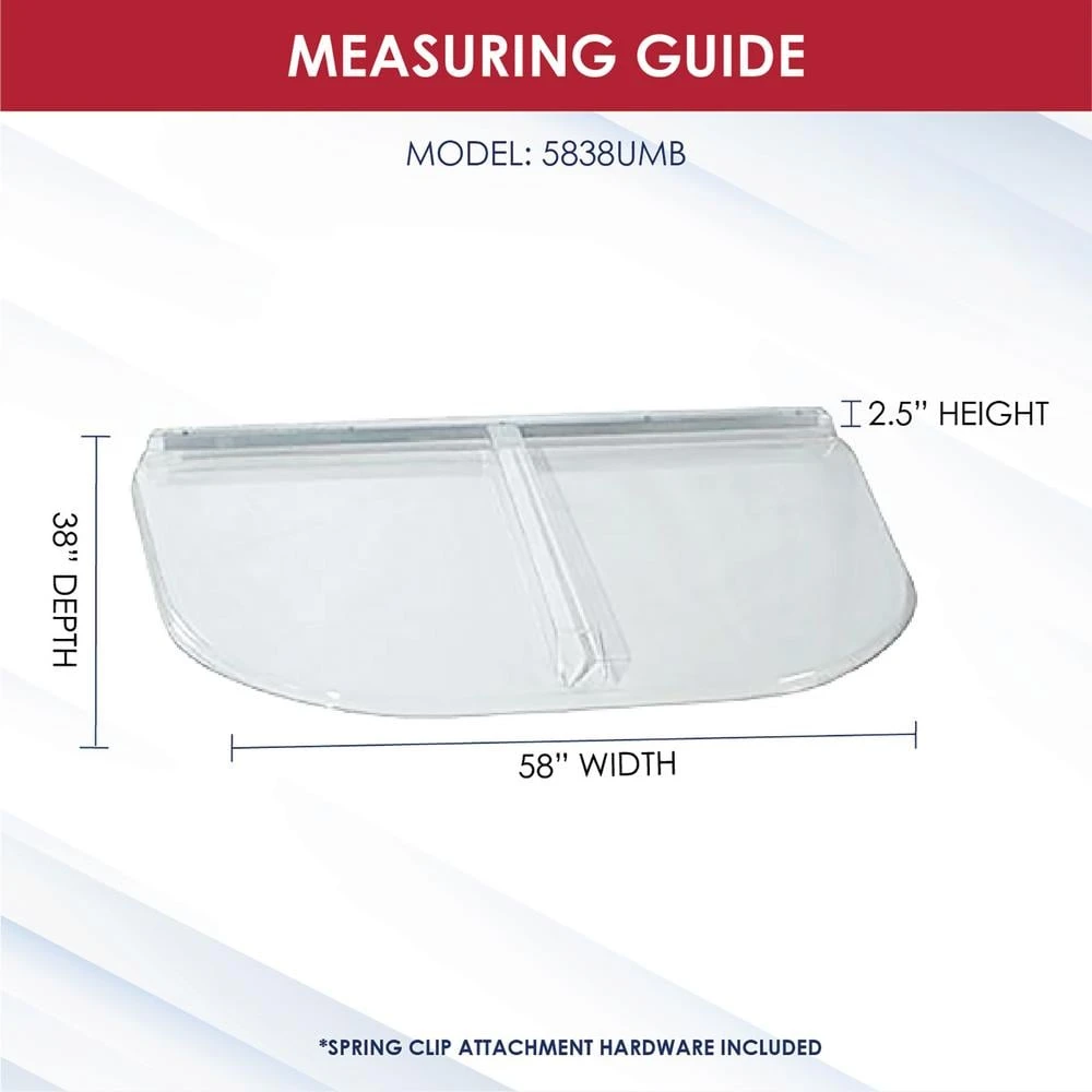 SHAPE PRODUCTS 58 in. W x 38 in. D x 2-1/2 in. H Premium Heavy-Arched Flat Window Well Cover 4 SHAPE PRODUCTS 58 in. W x 38 in. D x 2-1/2 in. H Premium Heavy-Arched Flat Window Well Cover - Image 2