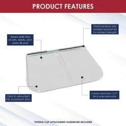 SHAPE PRODUCTS 69 in. x 38 in. Polycarbonate Rectangular Egress Cover -Biggie Sales shape products window wells accessories 6938rm 1f 1000