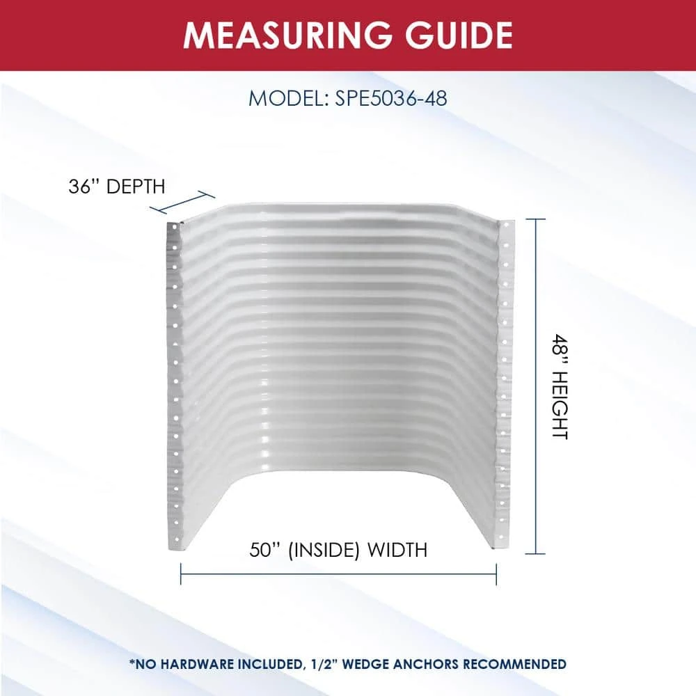 SHAPE PRODUCTS 50 in. W x 36 in. D x 48 in. H White Steel Egress Window Well 4 SHAPE PRODUCTS 50 in. W x 36 in. D x 48 in. H White Steel Egress Window Well - Image 2