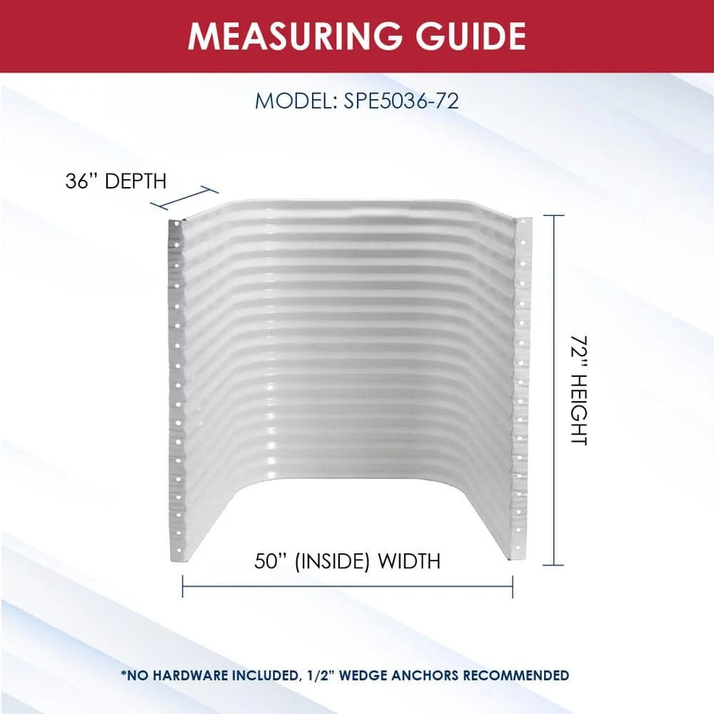 SHAPE PRODUCTS 50 in. W x 36 in. D x 72 in. H White Steel Egress Window Well 4 SHAPE PRODUCTS 50 in. W x 36 in. D x 72 in. H White Steel Egress Window Well - Image 2