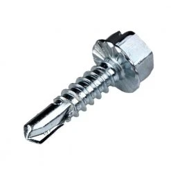 Venti Air #8 x 3/4 in. Drill Point Zinc Plated 1/4 in. Slotted Hex Head Screw (4 x 100-Pack)