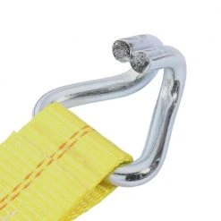 Husky 27 ft. x 2 in. Heavy-Duty Ratchet Tie-Down Strap with J Hook -Biggie Sales yellows golds husky ratchet straps fh0843 66 1000