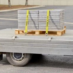 Husky 27 ft. x 2 in. Heavy-Duty Ratchet Tie-Down Strap with J Hook -Biggie Sales yellows golds husky ratchet straps fh0843 77 1000