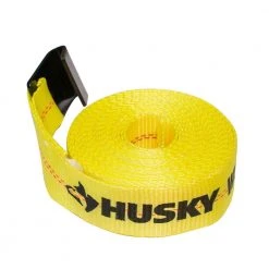 Husky 2 in. x 27 ft. Heavy-Duty Ratchet Tie-Down Strap with Flat Hooks 16 Husky 2 in. x 27 ft. Heavy-Duty Ratchet Tie-Down Strap with Flat Hooks -Biggie Sales yellows golds husky ratchet straps fh0850 4f 1000