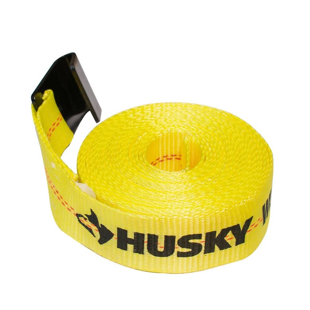 Husky 2 in. x 27 ft. Heavy-Duty Ratchet Tie-Down Strap with Flat Hooks 8 Husky 2 in. x 27 ft. Heavy-Duty Ratchet Tie-Down Strap with Flat Hooks - Image 6